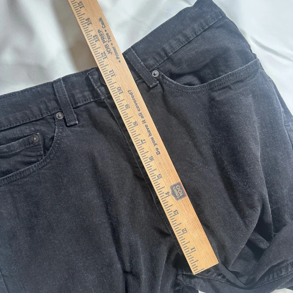Levis 505 Regular Fit Black Denim‎ Jeans Mens 34x34 Straight Leg 42618